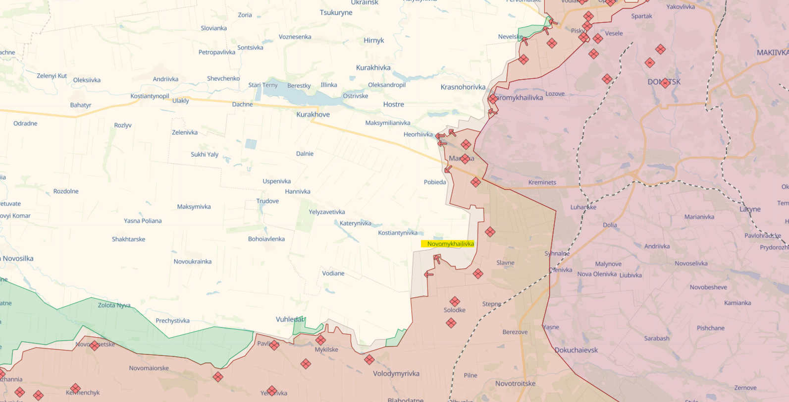 Ukrainian forces uncover new Russian objective on Maryinka front